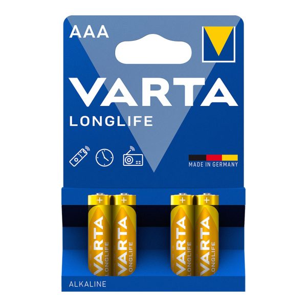 PILA ALCALINA VARTA LR03 (AAA) BLÍSTER 4UD