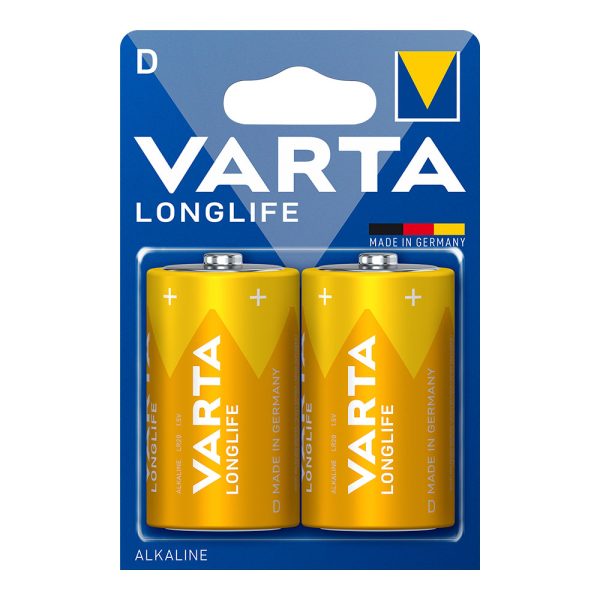 PILA ALCALINA VARTA LR20 (D) BLÍSTER 2UD