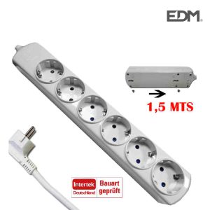 BASE MÚLTIPLE 6 TOMAS 1,5MTS T/TL 10/16A