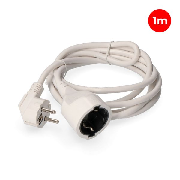 CABLE DE EXTENSIÓN BLANCO 3X1,5MM T/TL 1M