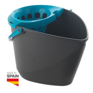 CUBO OVALADO CON ESCURRIDOR DE PLÁSTICO 12L