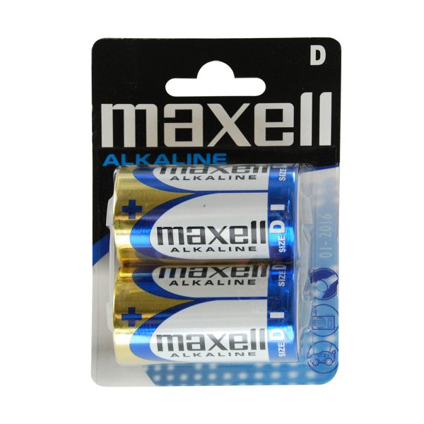 PILA ALCALINA MAXELL LR20-B2 1,5V D BLÍSTER 2UD