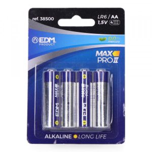 PILA ALCALINA LONG LIFE AA LR06 1,5V BLÍSTER 4UD
